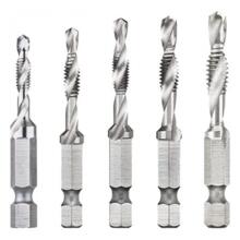 5 forets a tarauder emmanchement hex de m4 a m10