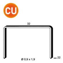 Agrafes type r 32mm cuivre