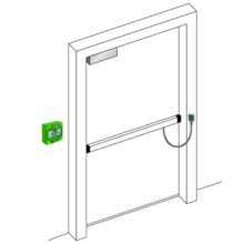 Barre de contact avec passe-câble