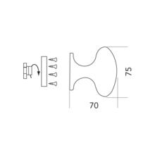 Bouton fixe laiton pvd