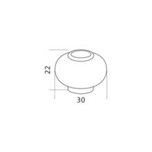 Butée de sol zamak laiton verni or d.30xh.22 mm