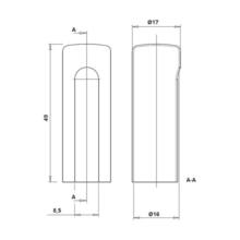 Cache fiche alu bout plat