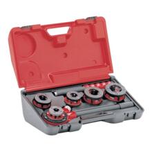 Coffret plastique filieres manuelles tetes inter bspt dte 3/8 a 1.1/4 cage+bras