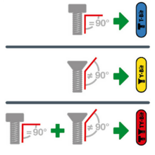 Embouts vissage t pour vis tête plate