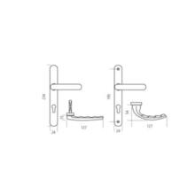 Poignée de porte étroite new-york saillie réduite