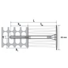 Fixation isolant clou long a frapper