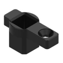 Gâche pour crémone pompier encastrée