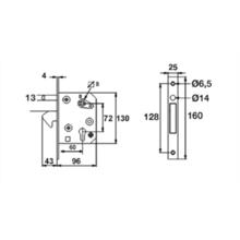 Serrure a crochet avec gache