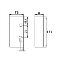 Boitier de serrure acier a crochet