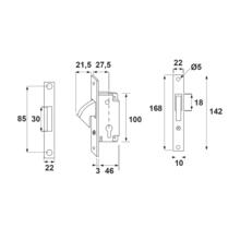 Serrure a crochet rentrant