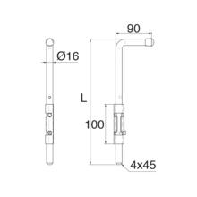 Verrou de pied a souder