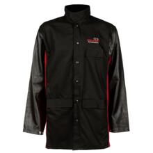 Veste coton manche cuir pleine fleur