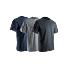 TEE SHIRT BASIC LYON GRIS, BLEU CHINE, NOIR (LOT DE 3) (vignette) Tee shirt basic lyon gris, bleu chine, noir (lot de 3)