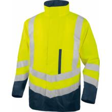 Parka haute visibilite optimum3 5 en 1 jaune fluo/bleu marine