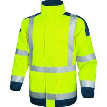 Parka haute visibilite easyview jaune fluo/bleu marine