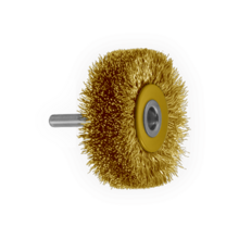 BROSSE CIRCULAIRE SUR TIGE FIL ONDULE (vignette) Brosse circulaire sur tige fil ondule