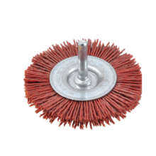 BROSSE CIRCULAIRE SUR TIGE FIL ONDULE (vignette) Brosse circulaire sur tige fil ondule