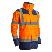 Parka keta matelassee polyster hi-viz orange/marine