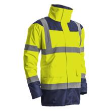 PARKA KETA MATELASSEE POLYSTER HI-VIZ JAUNE/MARINE (vignette) Parka keta matelassee polyster hi-viz jaune/marine