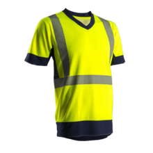 T-shirt kyrio hi-viz jaune/marine