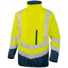 Parka haute visibilite optimum3 5 en 1 jaune fluo/bleu marine