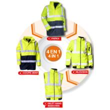 Parka hte visibilité 4 en 1 Prévention  (vignette) Parka hte visibilité 4 en 1 prévention