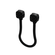 Passe-câble applique noir - gamme intom