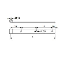 Penture droite 40x6 ø16