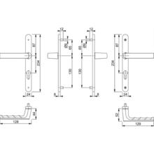Poignée de porte étroite  étanche aev hamburg saillie  normale