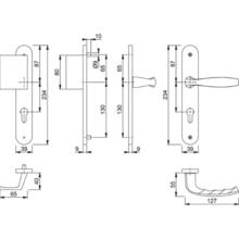 Poignée de porte palière  large new-york