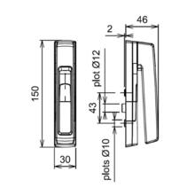 Poignée fixe sarena aero 7065