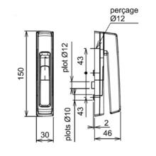 Poignée sarena mini aero 7063