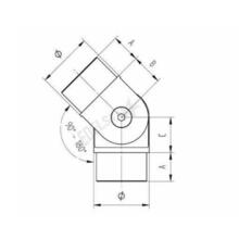 Raccord orientable tube main courante