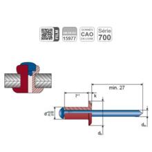 Rivet aveugle tête plate