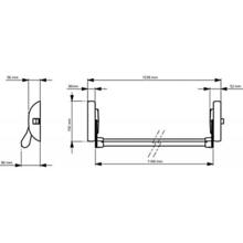 Serrure antipanique issudom largeur 1150mm 1 ce type barre