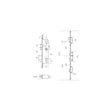 Serrure automatique as 2750 têtière16mm