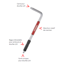 Set clé l embouts orientable + 10 acc - 2way