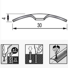 Seuil perce inox brillant 30mm/0,93m