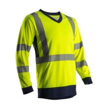 T-shirt suno hi-viz jaune/marine
