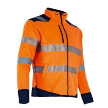 Veste haute visibilite led marine/orange