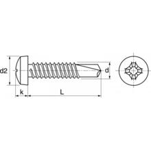 Vis autoperceuse tête cylindrique zinguée