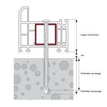 Vis de pose béton tête cylindrique bombée tx30