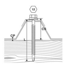 Vis fixation bac acier sur bois ral 7016