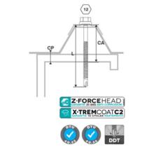 Vis fixation bac acier sur fer - z ral 7016