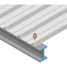 Vis fixation placage bac acier sur fer i