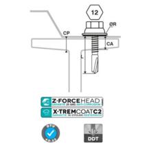 Vis fixation placage bac acier sur fer i