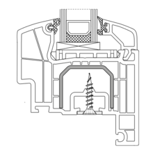 Vis pvc tête fraisée  se simple filet